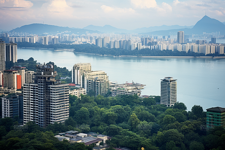 杭州城市风光都市旅游摄影图