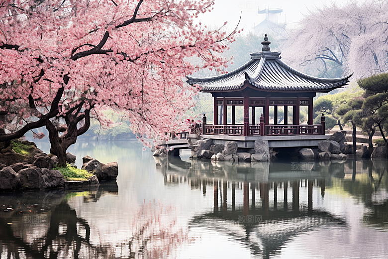 杭州城市风光国内游景点摄影图