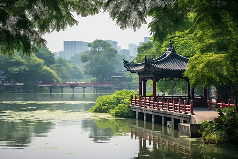 杭州城市风光都市旅游摄影图