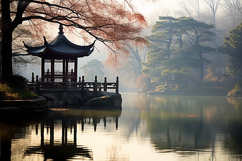 杭州城市风光南宋古都风景摄影图
