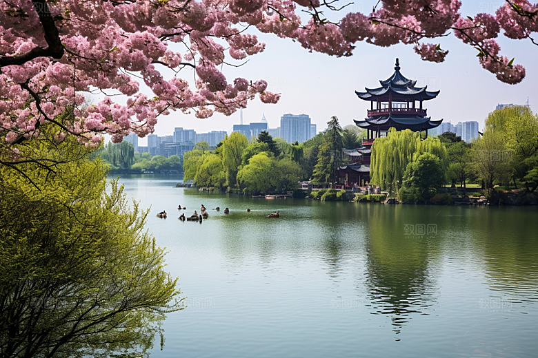 杭州城市风光国内游旅游摄影图