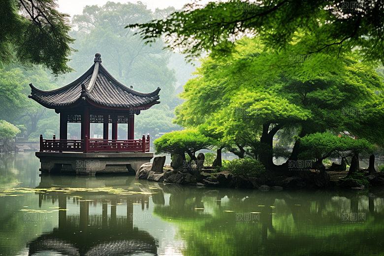 杭州城市风光旅游江南摄影图