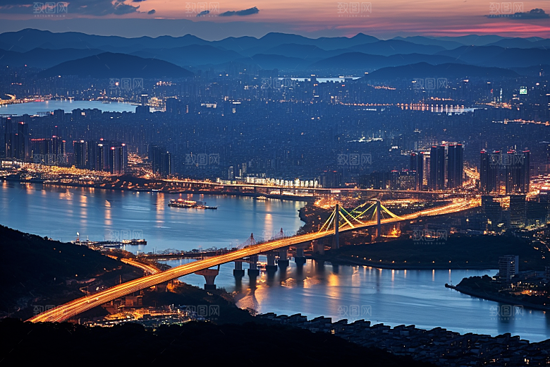 杭州城市风光景点风景摄影图