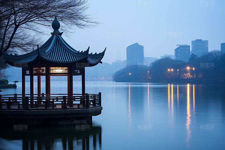 杭州城市风光旅游旅行摄影图