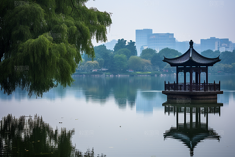 杭州城市风光都市景色摄影图