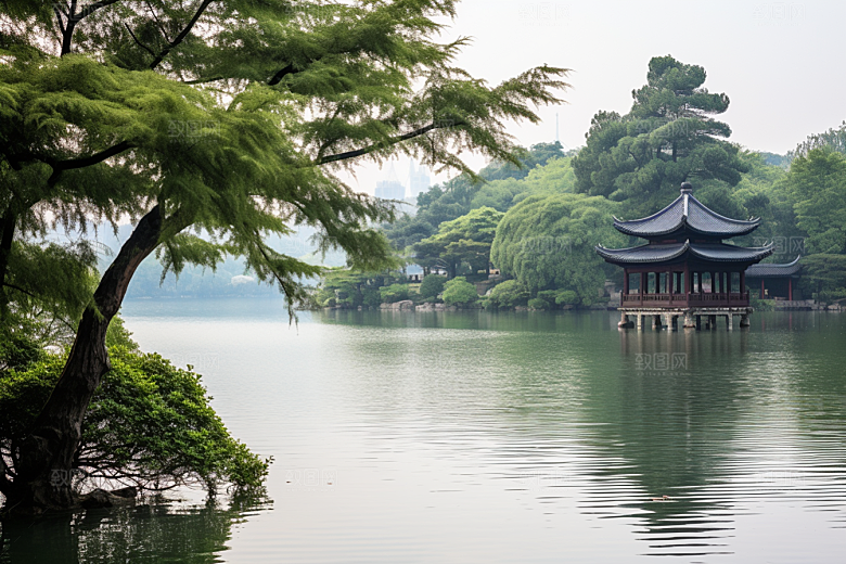 杭州城市风光江南风景摄影图