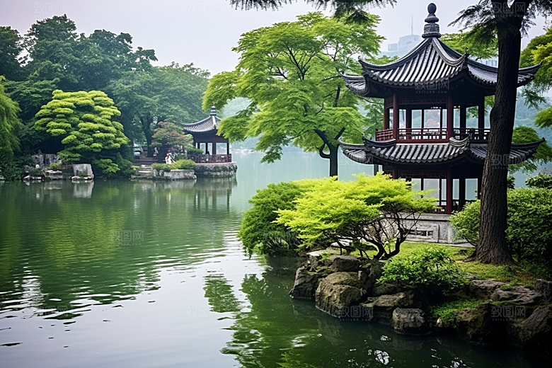 杭州城市风光地标南宋古都摄影图