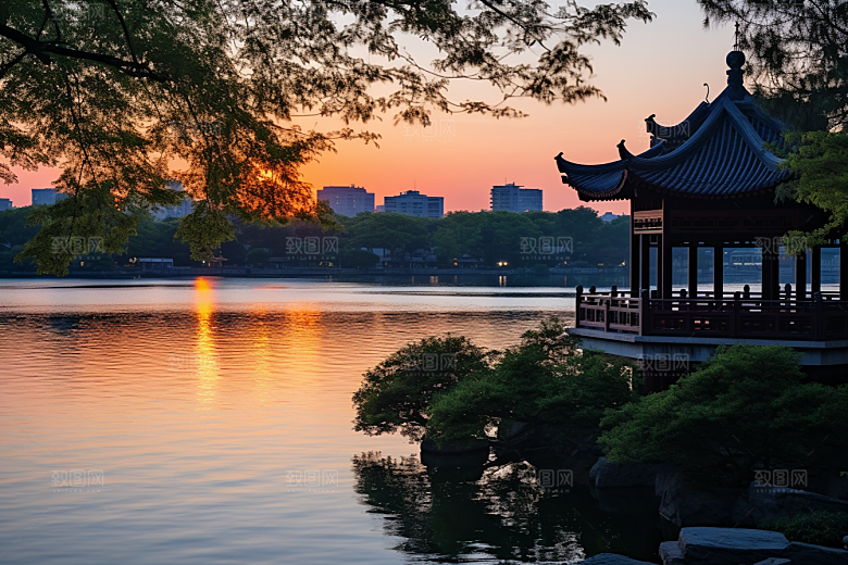 杭州城市风光都市国内游摄影图