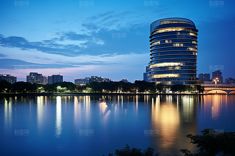 杭州城市风光高清都市摄影图
