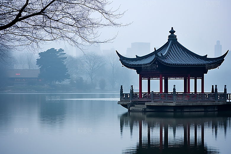杭州城市风光旅行风景摄影图