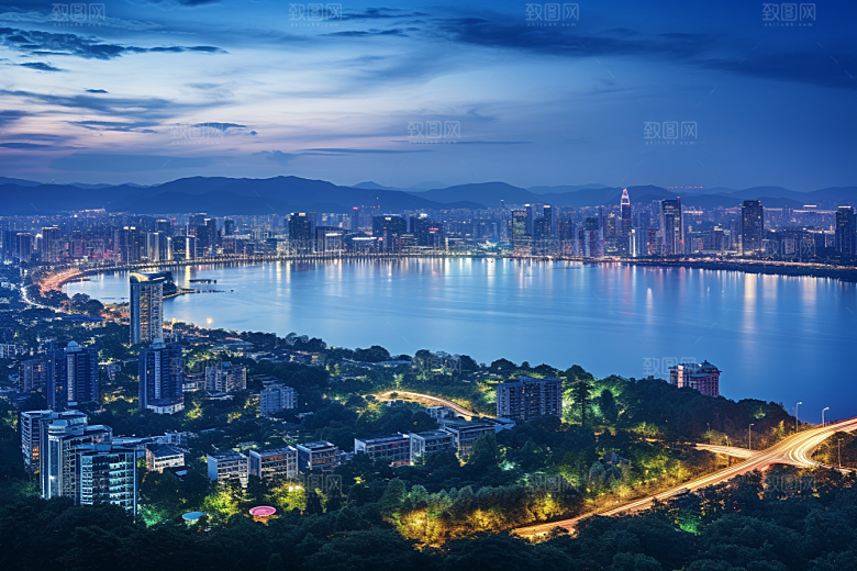 杭州城市风光景点国内游摄影图