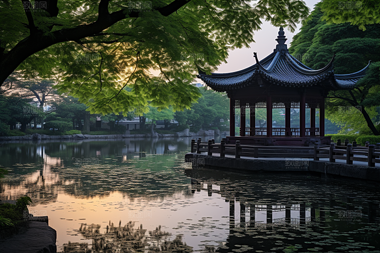 杭州城市风光南宋古都旅行摄影图
