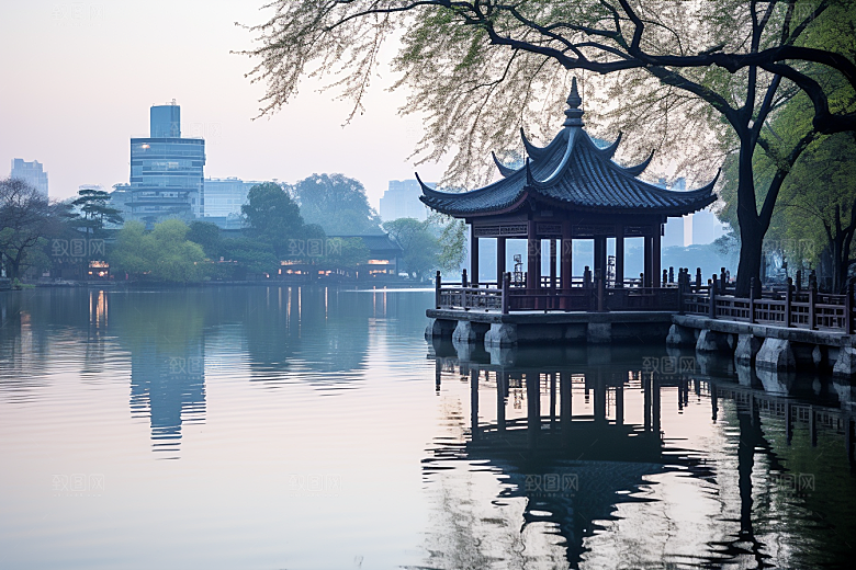 杭州城市风光地标南宋古都摄影图