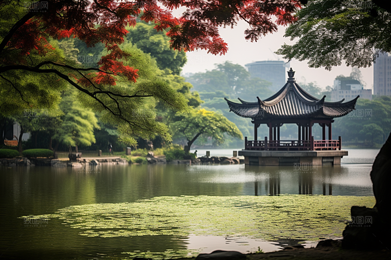 杭州城市风光旅行国内游摄影图