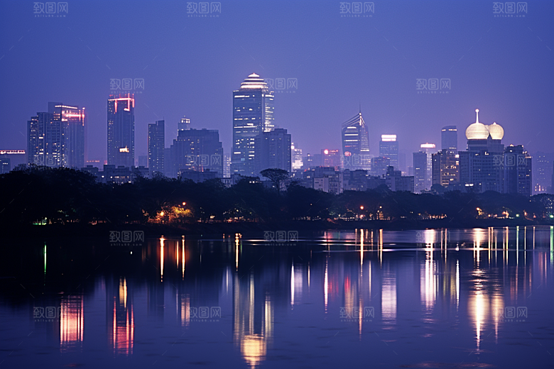 杭州城市风光国内游景色摄影图