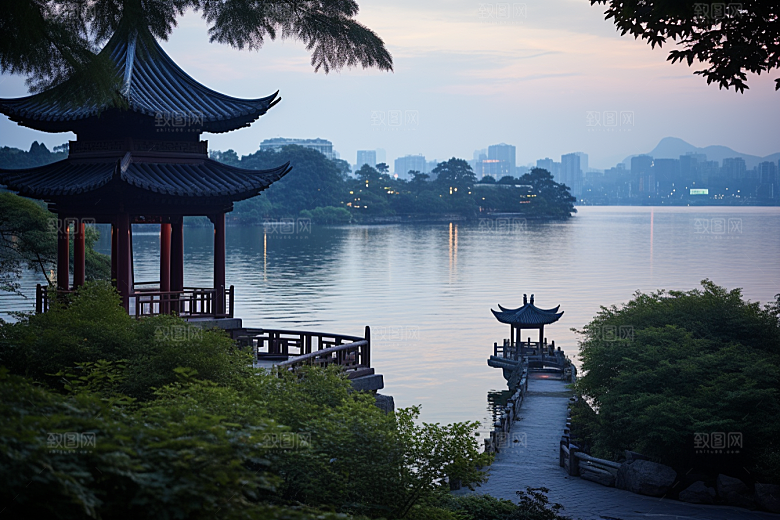 杭州城市风光南宋古都旅游摄影图