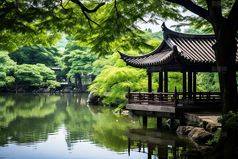 杭州城市风光江南景色摄影图