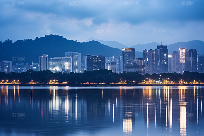 杭州城市风光都市景色摄影图