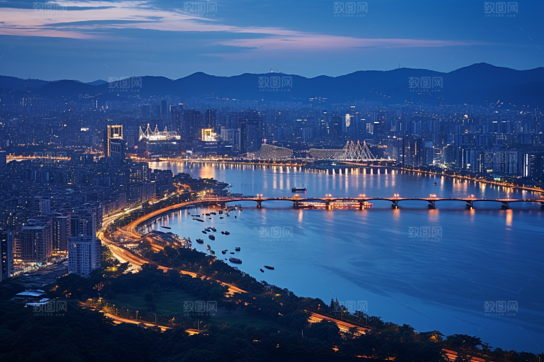 杭州城市风光都市旅游摄影图