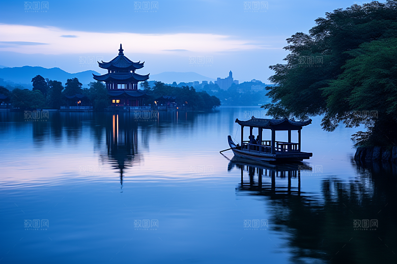 杭州城市风光都市旅行摄影图