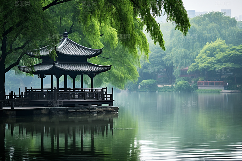 杭州城市风光旅行南宋古都摄影图
