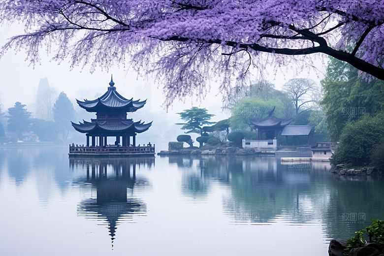 杭州城市风光景色南宋古都摄影图