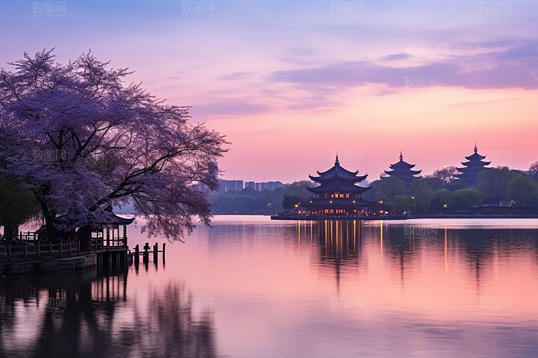 杭州城市风光南宋古都旅游摄影图