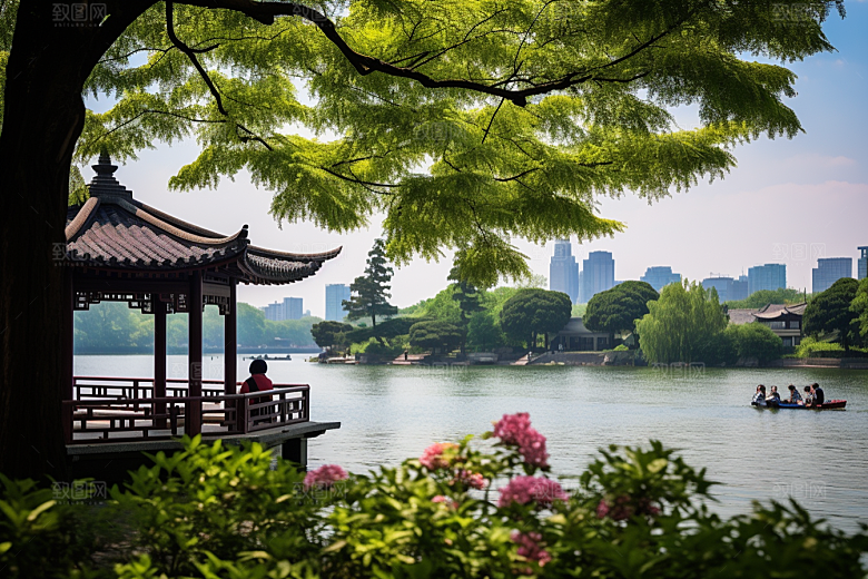 杭州城市风光景色南宋古都摄影图