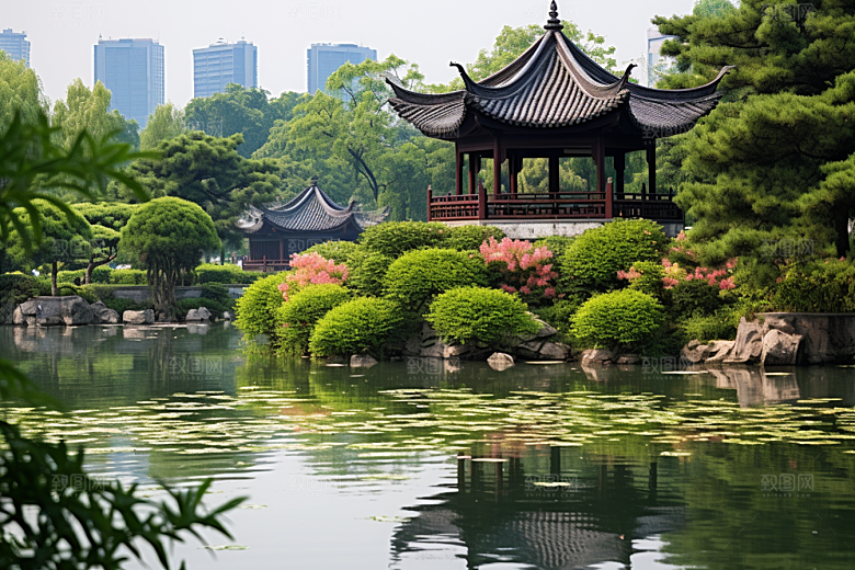 杭州城市风光都市南宋古都摄影图