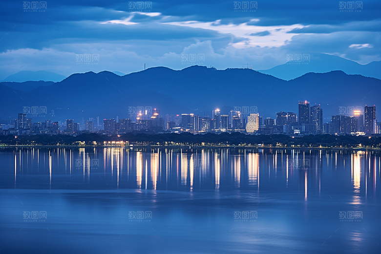 杭州城市风光风景南宋古都摄影图