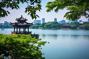 杭州城市风光景色国内游摄影图