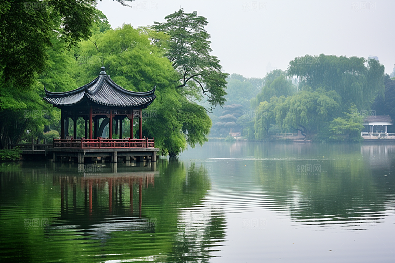 杭州城市风光景色旅行摄影图