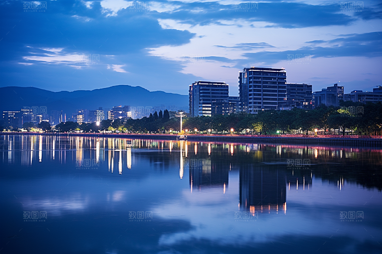 杭州城市风光旅行都市摄影图