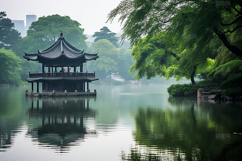 杭州城市风光风景南宋古都摄影图