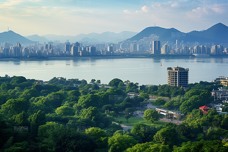 杭州城市风光风景旅行摄影图
