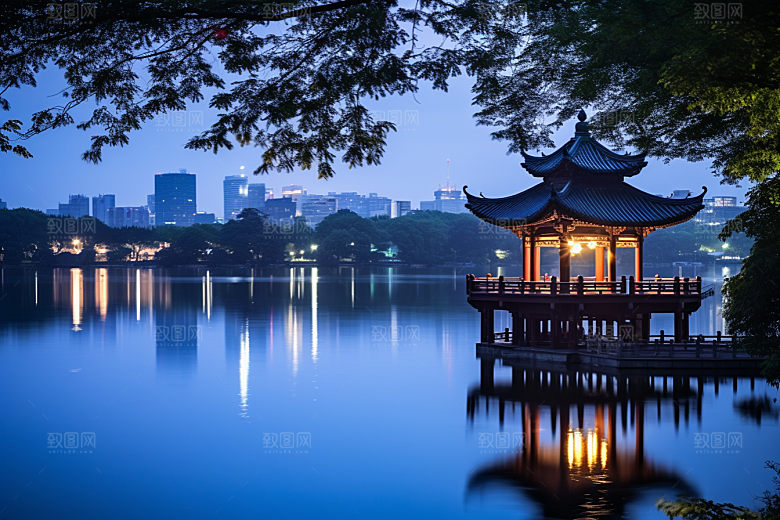 杭州城市风光旅游国内游摄影图