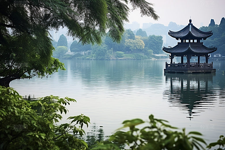 杭州城市风光景色旅游摄影图