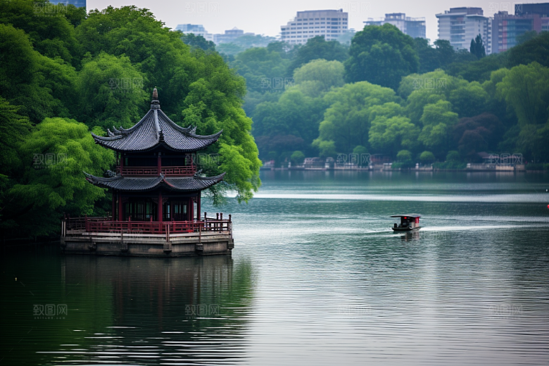 杭州城市风光旅游都市摄影图
