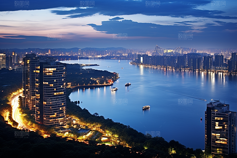 杭州城市风光旅游风景摄影图