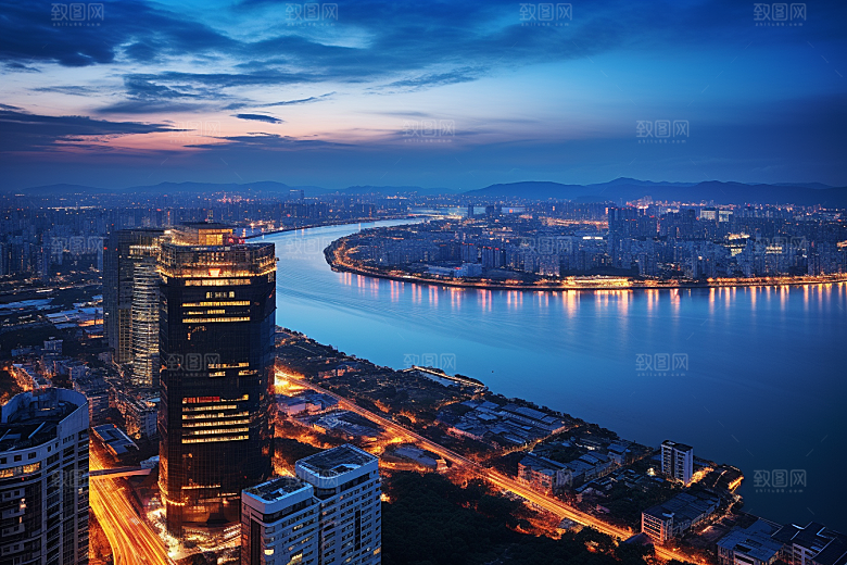 杭州城市风光景点江南摄影图