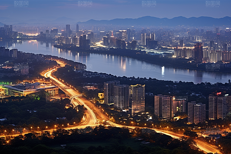 杭州城市风光旅行南宋古都摄影图
