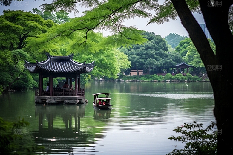 杭州城市风光景色南宋古都摄影图