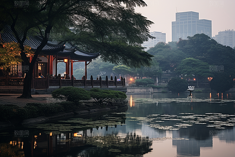 杭州城市风光都市旅游摄影图