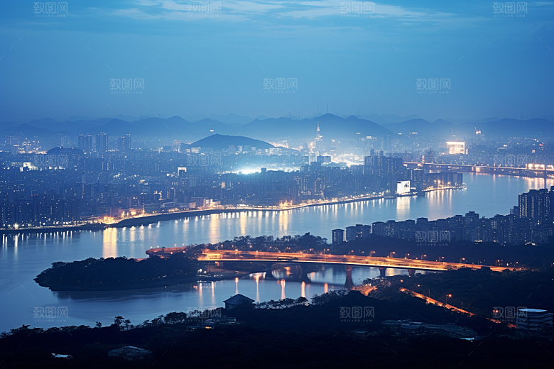 杭州城市风光江南国内游摄影图