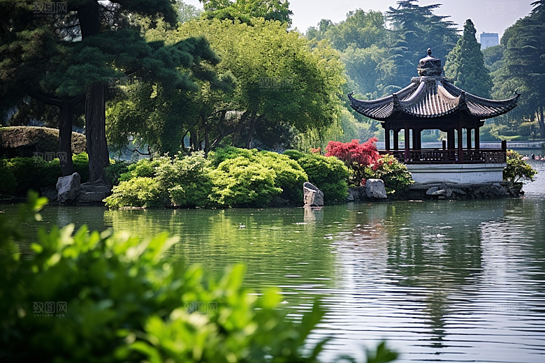杭州城市风光旅游景色摄影图