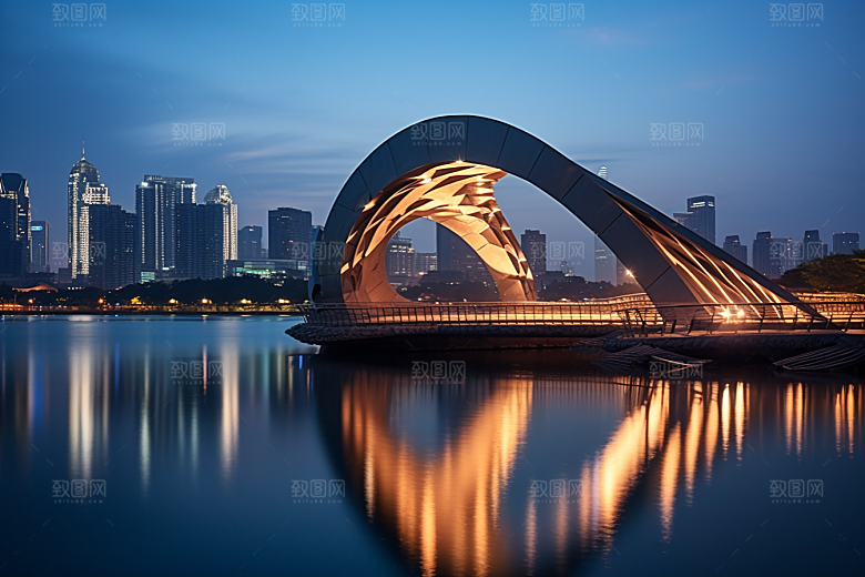 杭州城市风光风景国内游摄影图