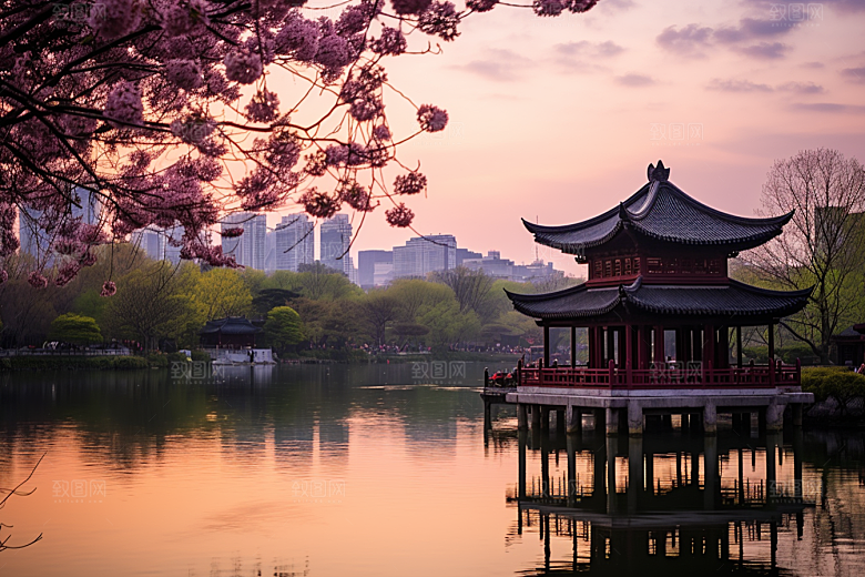 杭州城市风光国内游风景摄影图
