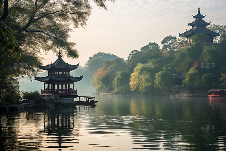 杭州城市风光景点高清摄影图