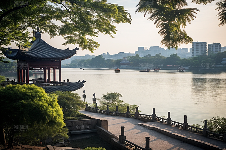 杭州城市风光旅行江南摄影图