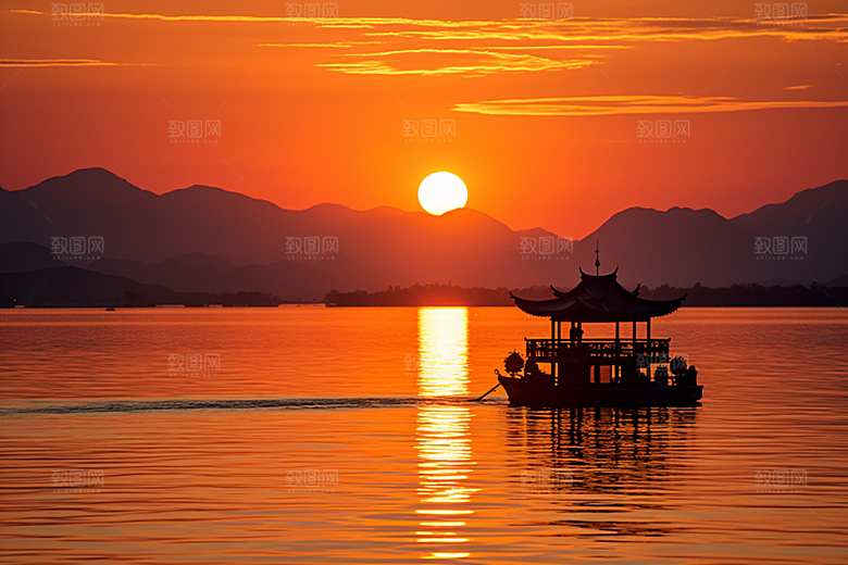 杭州城市风光国内游旅行摄影图